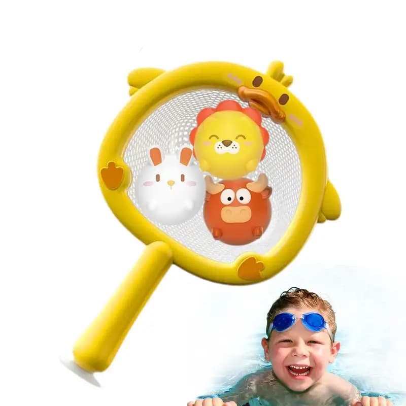 Rete da pesca Giochi d'acqua Giocattolo da bagno luminoso galleggiante per bambini Forniture da bagno multifunzionali per bagno Piscina all'aperto Spiaggia
