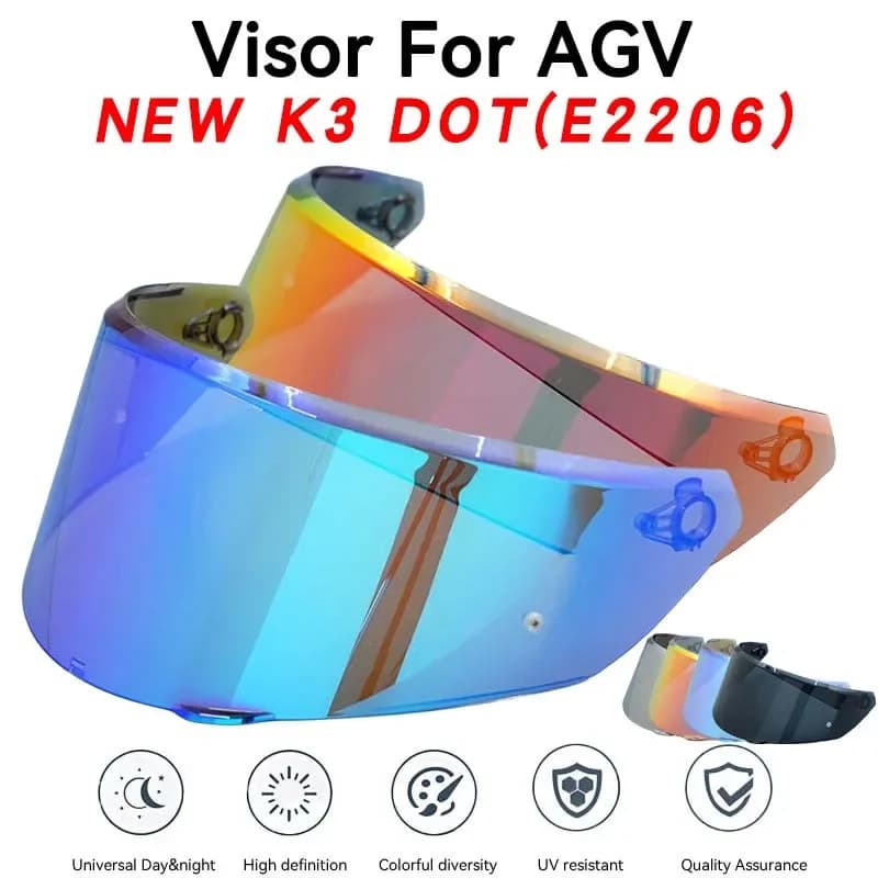 Helmet Visor for NEW AGV K3 DOT(E2206) 2023 2024 Motorcycle Helmet Lens Windshield Shield Goggles Screen Mica Accessories