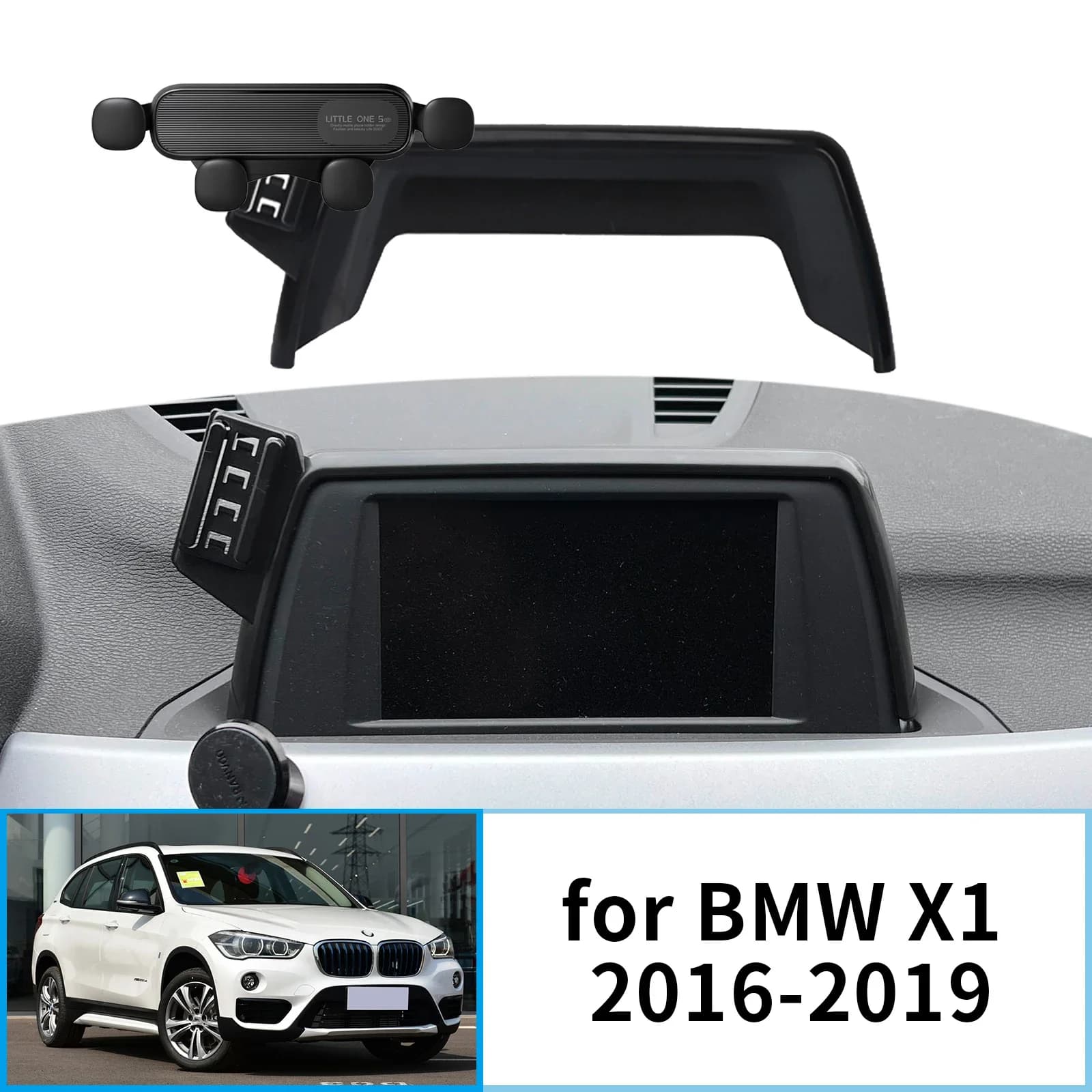 Car Mobile Phone Holder for BMW X1 2016~2019 F48 (6.5in) GPS Bracket Navigation Stand Auto Accessories