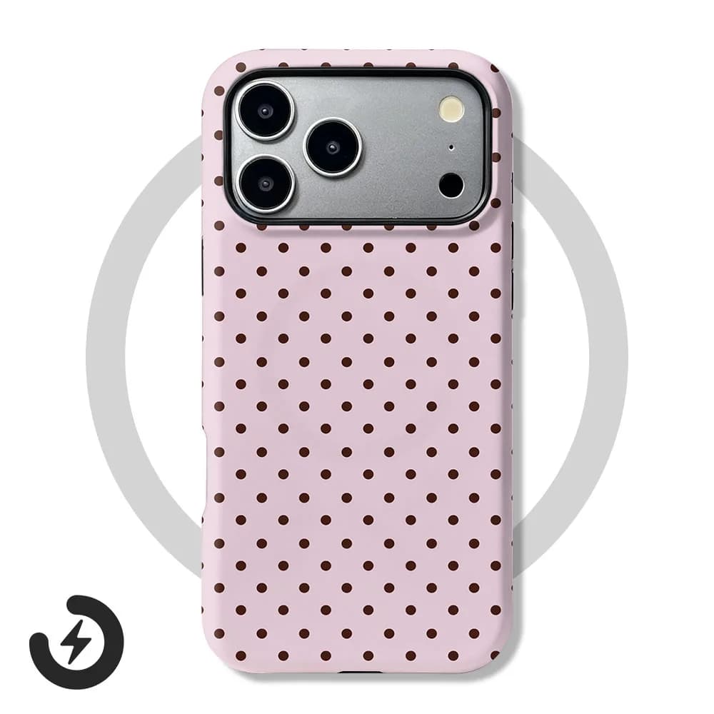Magnetic Phone Case For Oneplus 13T 13S 13R 12 15R 15 15T 12R ACE 5 2V 3V 6 6T Pro Cute Polka Dot 2 in 1 Film Shell Cover