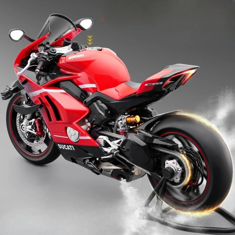 1: 7 La simulazione di motociclette in lega spray V4s super grande può avviare il pendolo della collezione di modelli di motociclette