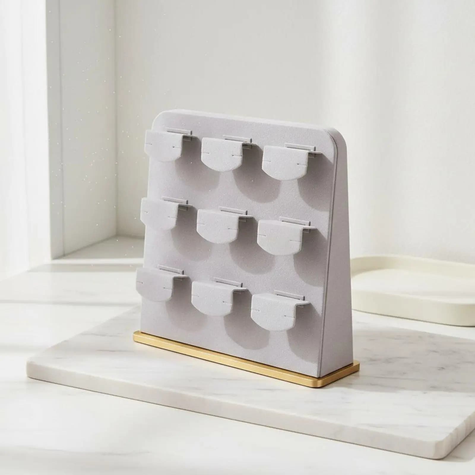 Earring Display Stand Luxury Jewelry Holder Organizer with Metal Base for Jewelry Store Showroom Display