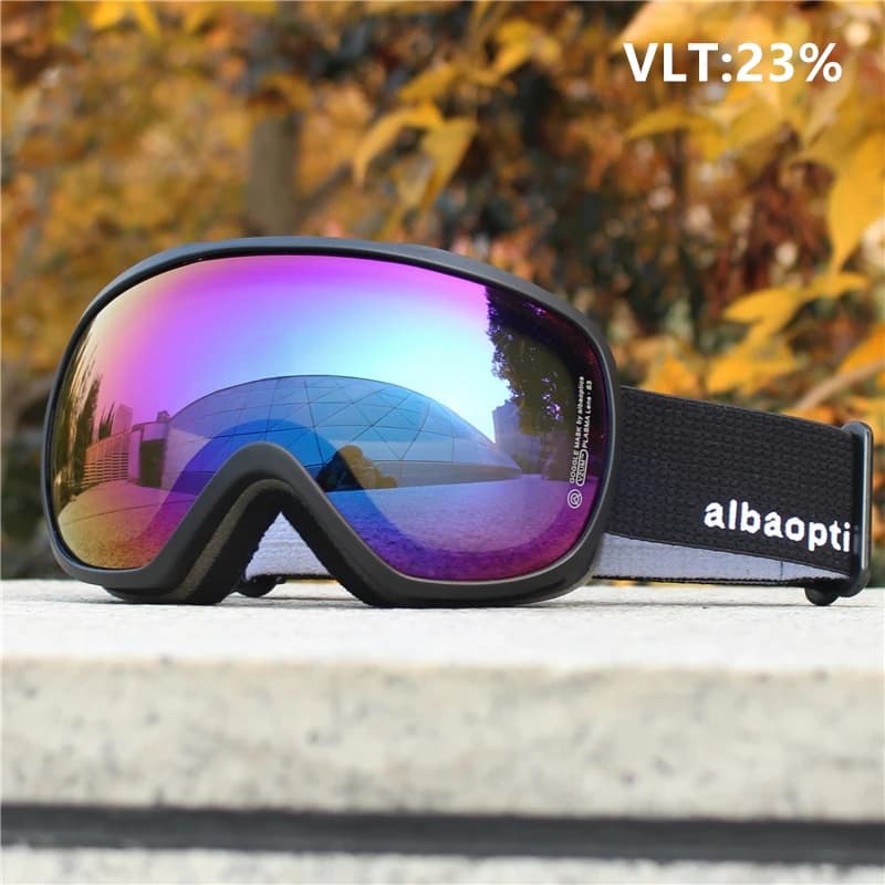 Nuova maschera Alba Doppi strati Occhiali da sci antiappannamento Occhiali da snowboard da neve Occhiali da motoslitta Sport all'aria aperta Occhiali da sci