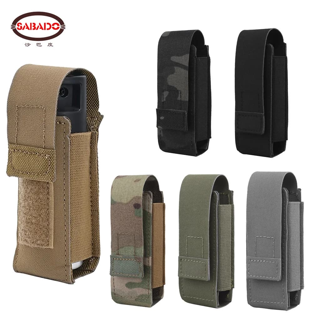 Tactical Molle OC Pepper Spray Pouch Elastic Utility Tool Holser 9mm Pistol MAG torcia custodia caccia gilet cintura accessori