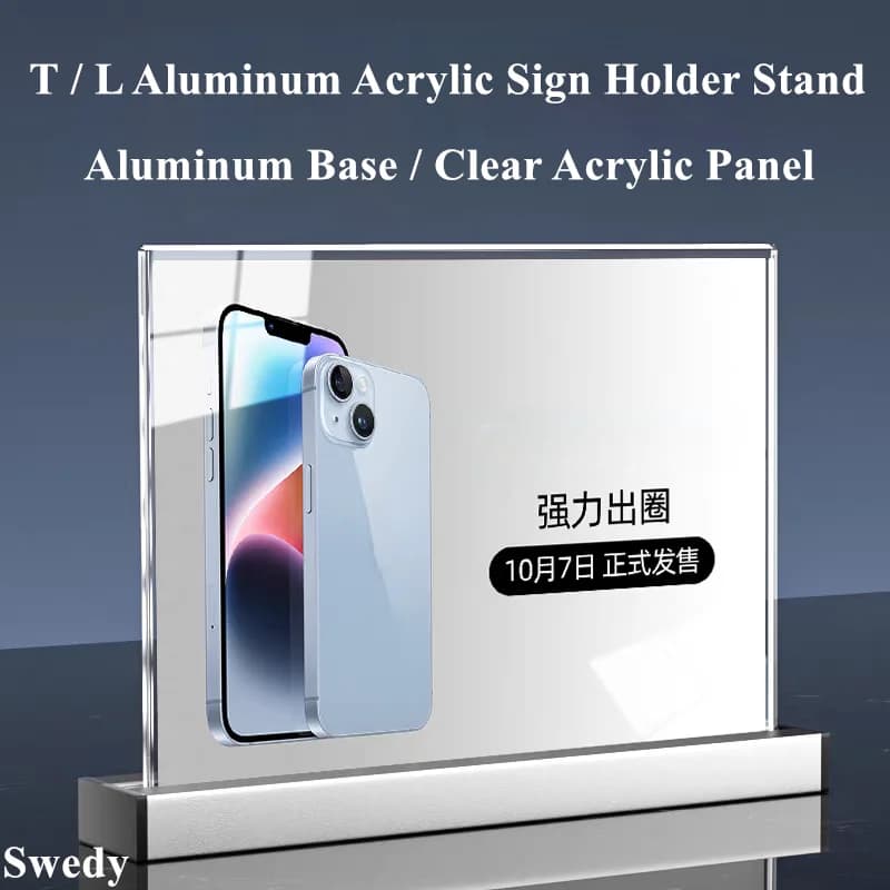 A4 210x297mm Aluminum 8.5x11 inch Poster Picture Frame for Photo Restaurants Table Menu Acrylic Card Holder