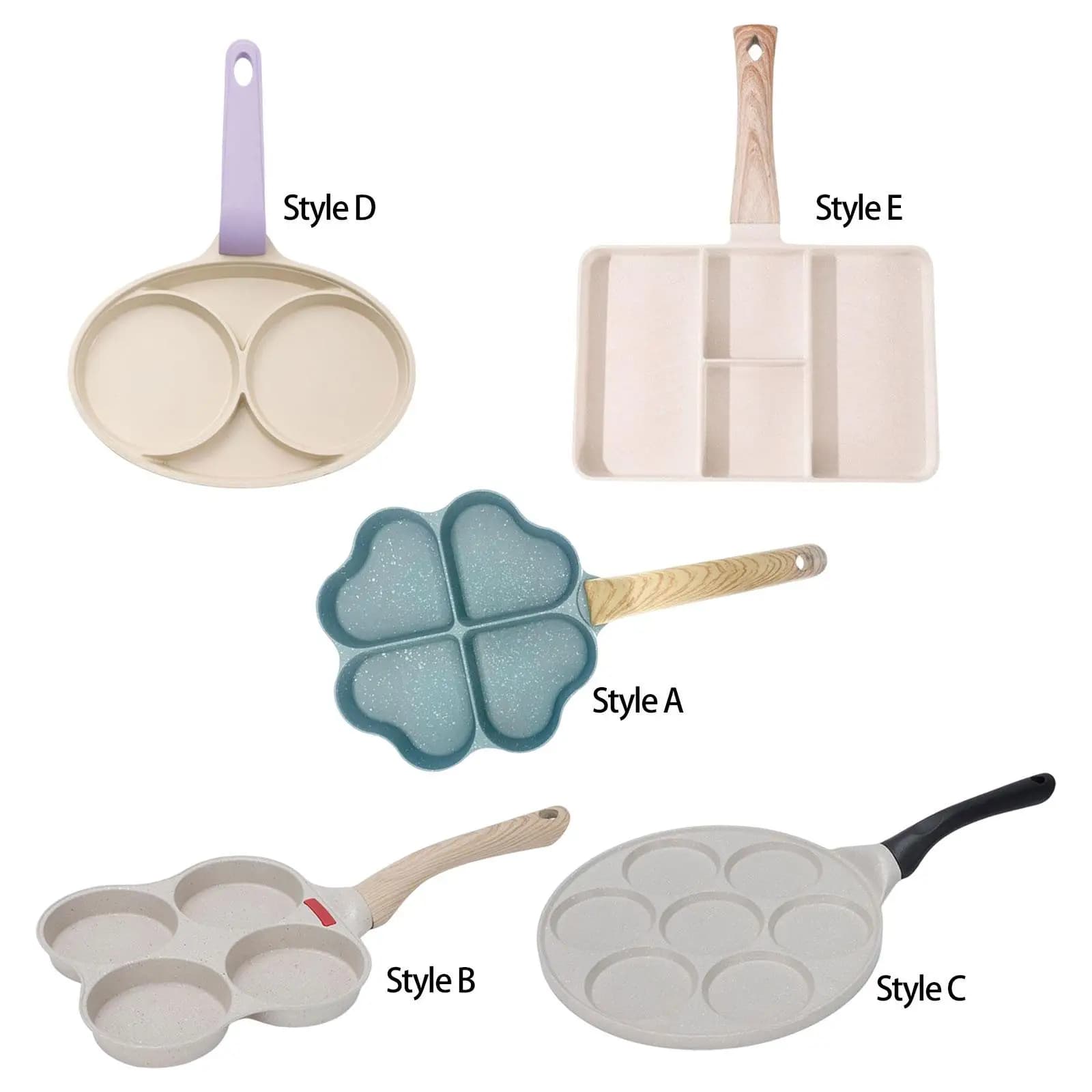 Nonstick Egg Frying Pan Egg Pan Omelette Pan Breakfast Maker Cookware Egg
