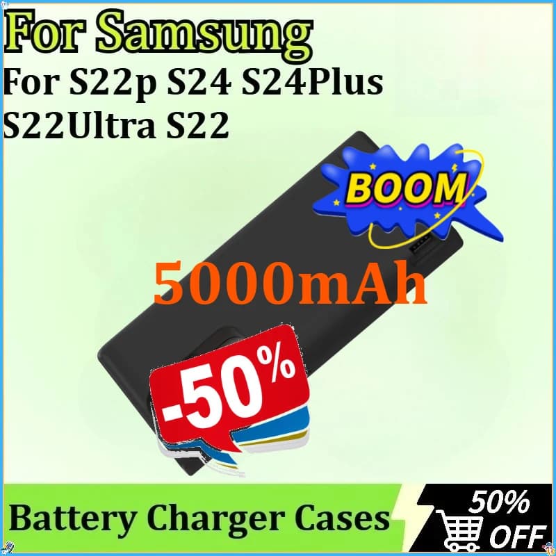 5000mAh per Samsung S22 S22p S22Ultra S24 S24Plus Power Bank Cover Custodia per caricabatterie per telefono cellulare Custodia per caricabatteria