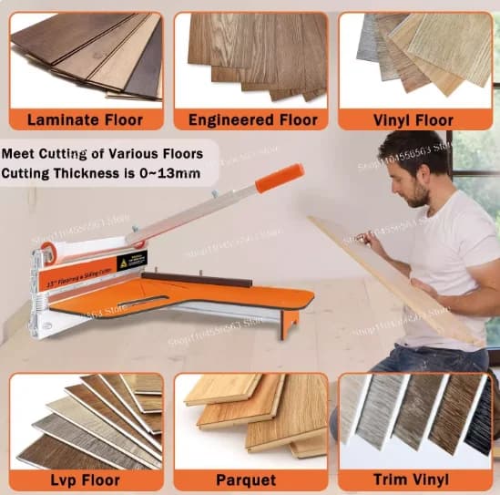Utensile da taglio per pavimenti di ingegneria tedesca - Taglierina professionale per vinile, PVC e laminato, facile per lavori di ristrutturazione