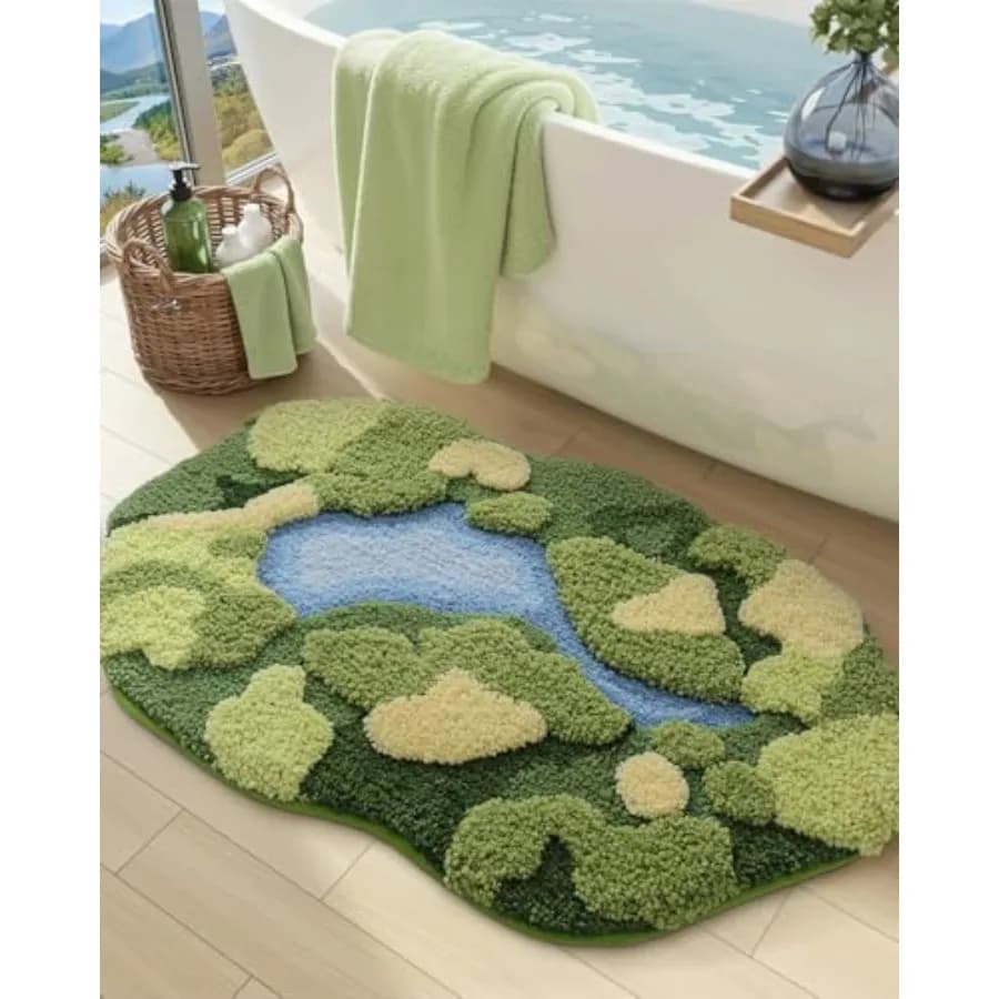 Tappetino da Bagno Ultra Spesso e Morbido, Assorbente e Antiscivolo in Microfibra per Doccia, Lavabo, Camera da Letto, Accessori per la Casa