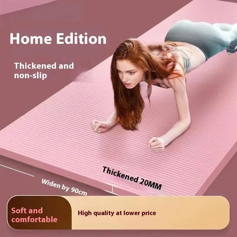 10 mm anti-slip yoga mat for training at home, pilates and gymnastics