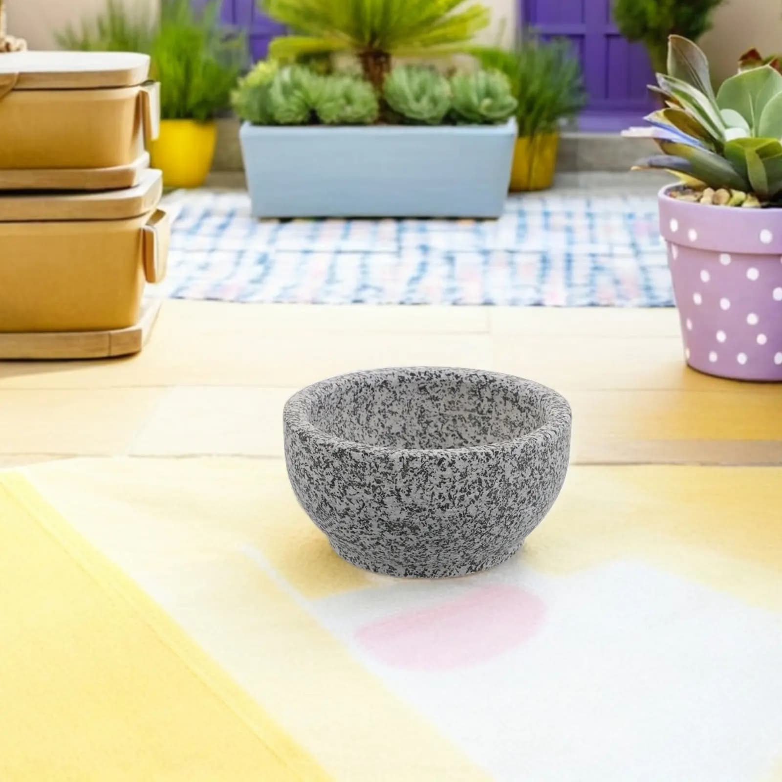 Natural Stone Bowl for Aromatherapy in Sauna, 5.5 Inches, Heat Resistant, Essential Oil Diffuser, Turkish Bath Accessories