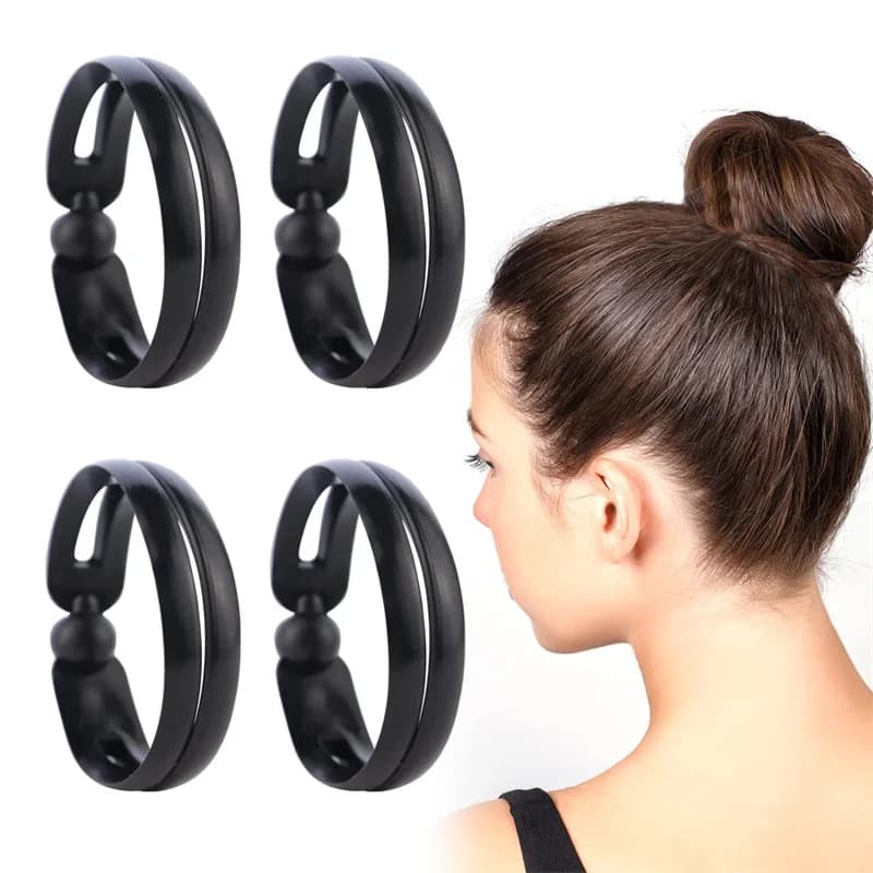 2/4pcs Magic Twist Chamberlain Bun Pliers Set Twist Bigodino Bun Shaper Ring FAI FROM TE Style Horsetail Waist Lashes Hairstyle Rocks Tools