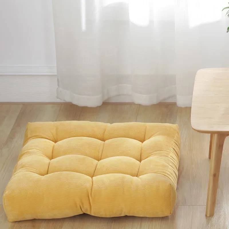 Big Square Floor Seat Cushion Corn Velvet Floor Seat Pillow for Office and Home Sofas Office Chair Chair Meditation Cushion