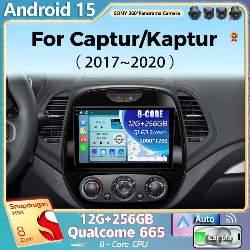 Android 15 Autoradio Per Renault Kaptur Captur Clio Samsung QM3 2017 2018 2019 2020 Wireless Carplay multimediale Android Auto 4G