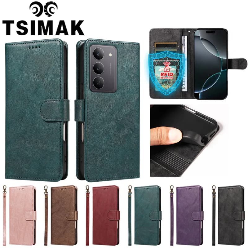 Magnetic Flip Leather Case For Realme C71 C73 C75 C75X C61 C63 C65 C67 C51 C53 C55 Cover Wallet RFID Blocking Coque Fundas