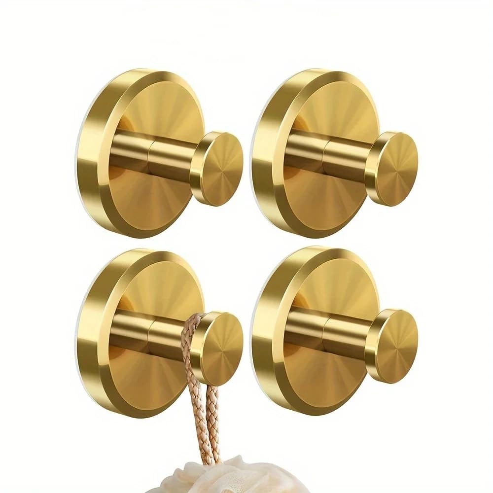 Ganci a ventosa dorati - Impermeabili, facili da installare per doccia, bagno, cucina e altro - Può contenere fino a 15 libbre - Perfetti per asciugamani