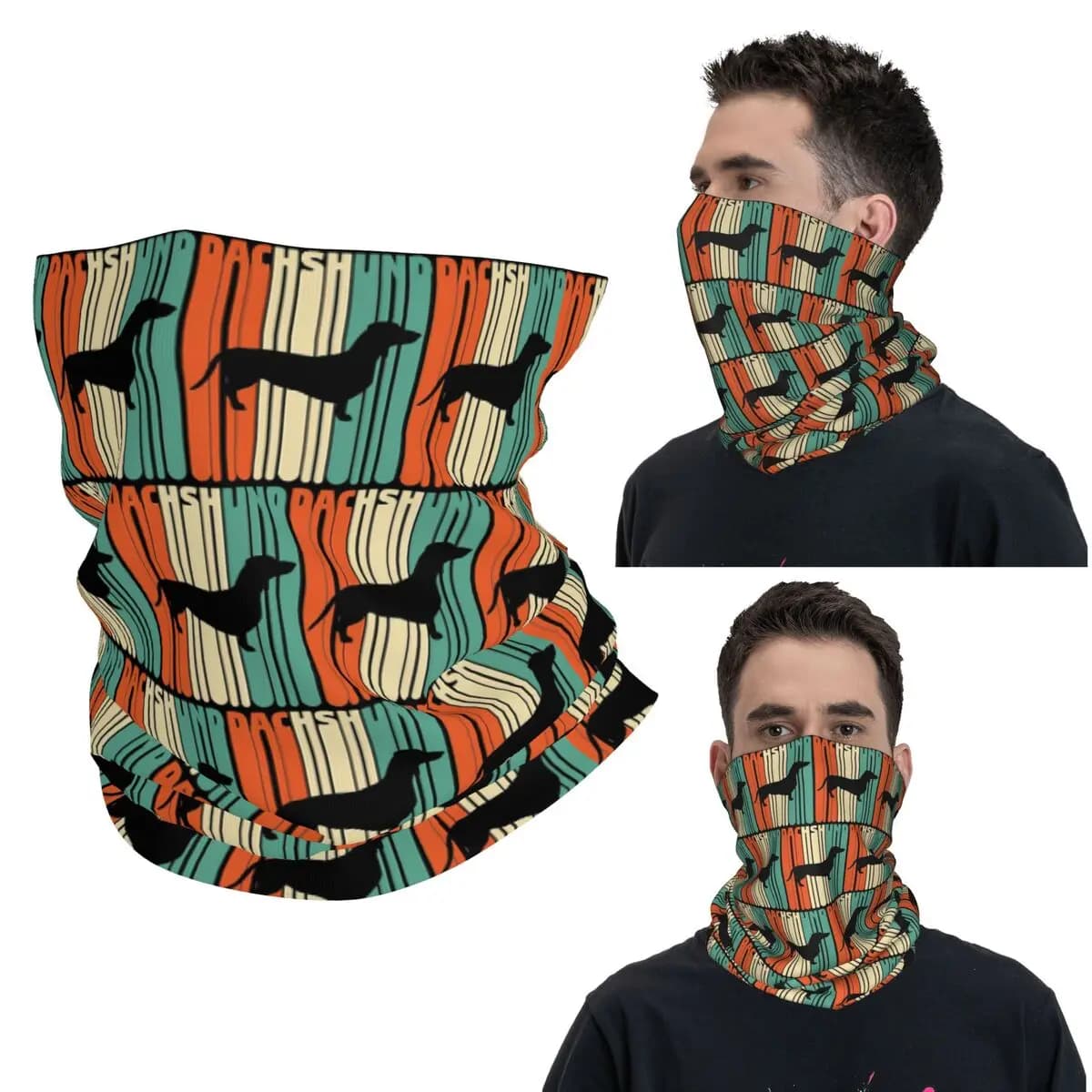 Low Sausage Wiener Rate Dogs Bandana Covers Neck Scarf Printed Face Mask Unisex Adult