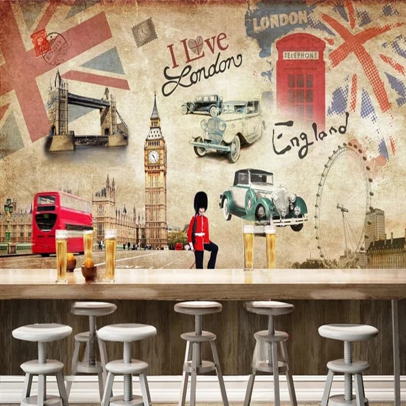 Retro European Custom Wallpaper Mural Home Decor Painting Background for Bar KTV Living Room Wall Decor Design 3D Wall Covering