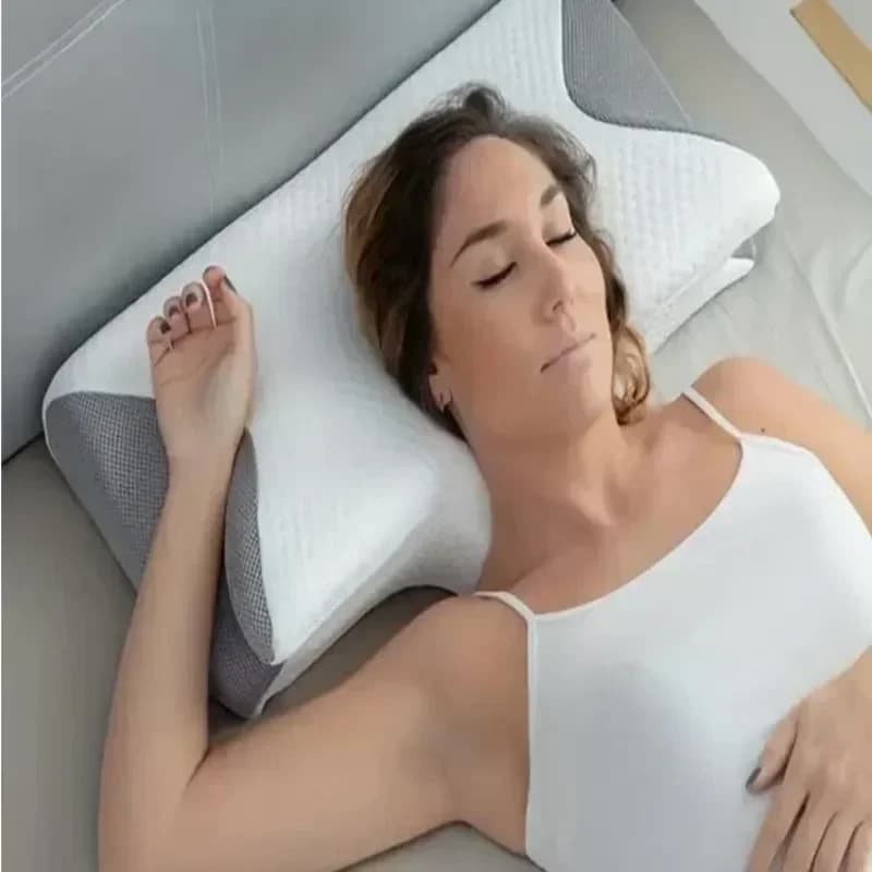 Butterfly Shaped Pillow in Memory Foam, Lento neck support Back, Comfortable for Home, Hotels and Travels