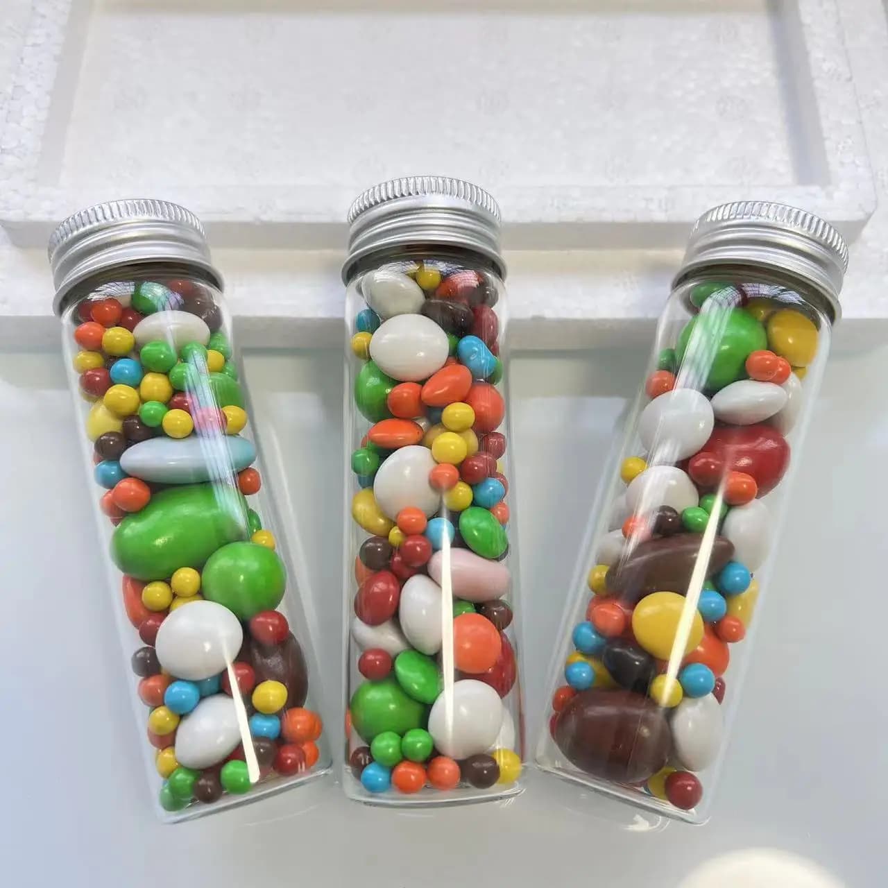 12/21 PCS 50ml Bottiglie di auguri da cucina sigillate con tappi in alluminio 30x100mm Provette in vetro Spezie Messaggio Note Decorazioni fai da te Cibo secco