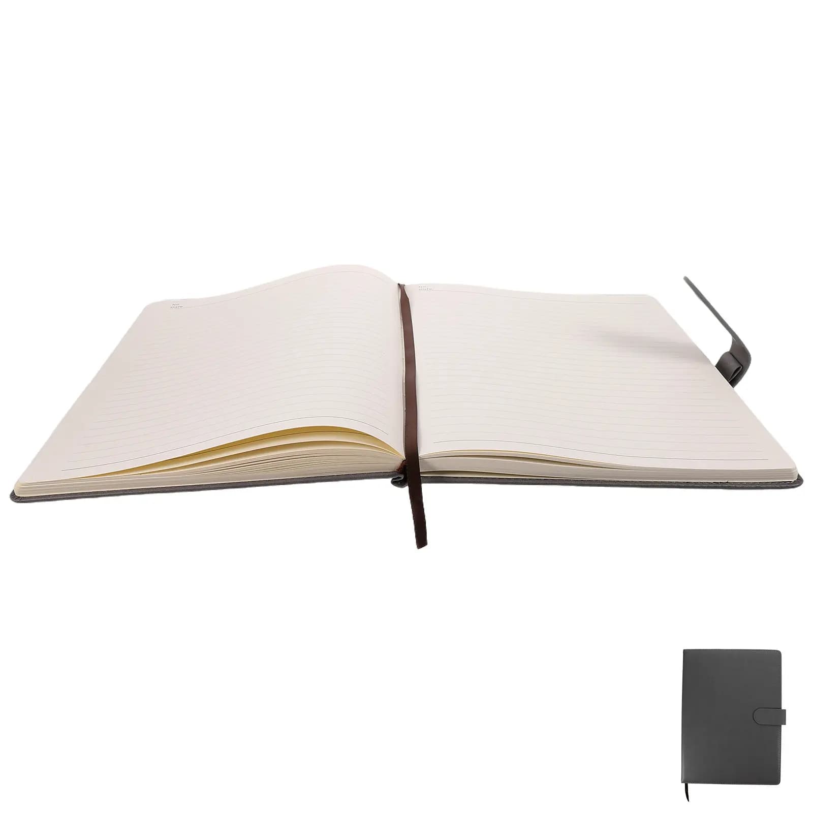 Agenda Planner A4 con Copertina in PU, Fogli a Righe, Blocco Note per Pianificazione Giornaliera, Taccuino Portatile per Viaggi e Ufficio