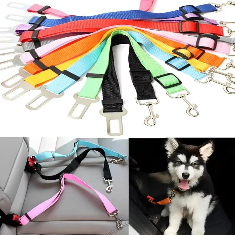 1/2/7 pezzi regolabile pet gatto cane cintura di sicurezza per auto seggiolino per animali pet imbracatura per cani clip di piombo leva di sicurezza trazione collari per cani cani accessori