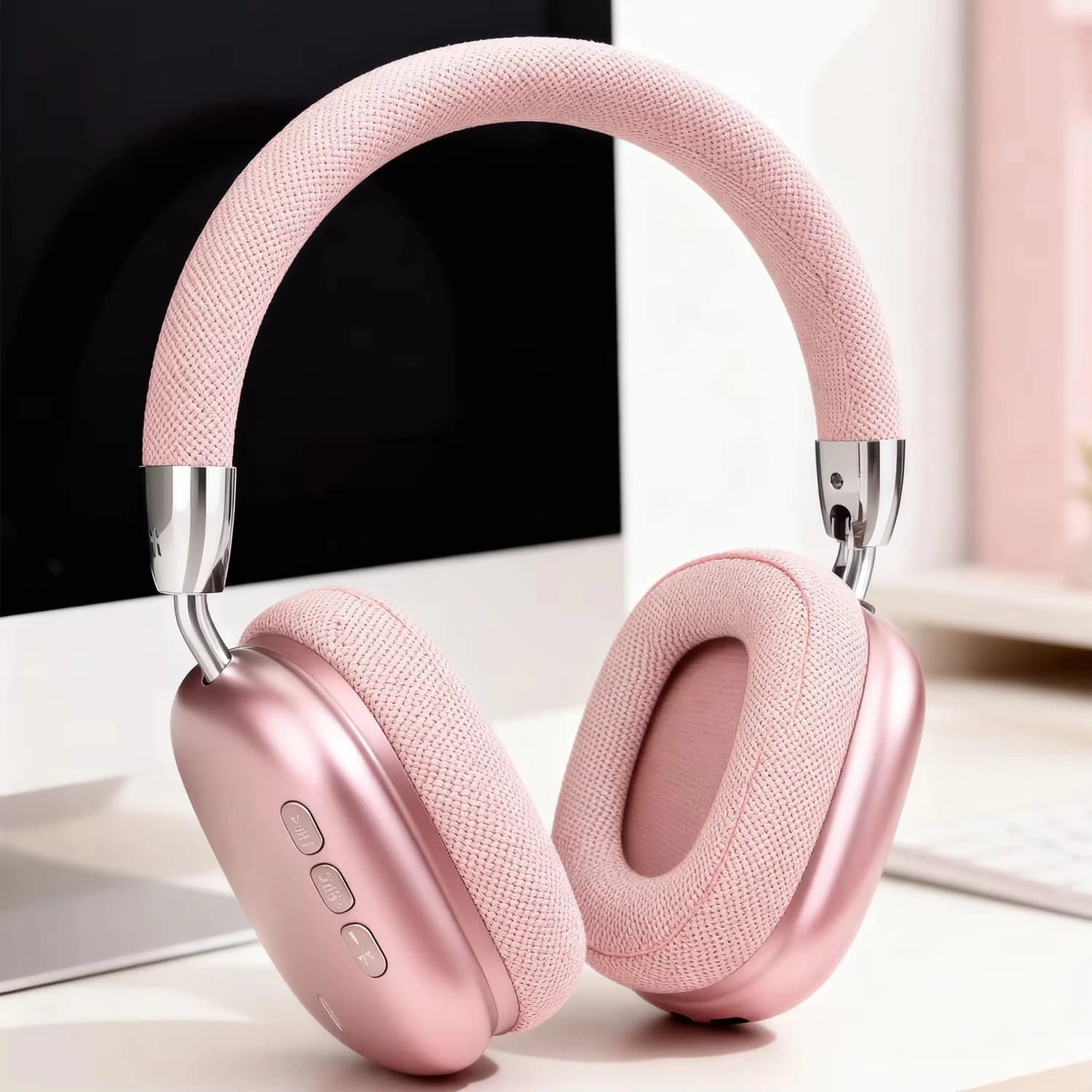 Wireless Bluetooth Gaming Headset Over Ear with Mic, Deep Bass Stereo Audio Headphones for PC Mobile Music