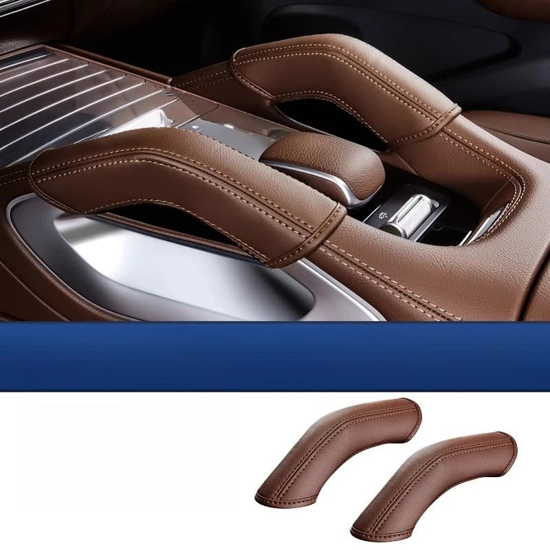 Car Interior Decoration Accessory: Center Console Handle Cover & Door Pull Protector for Mercedes-Benz GLE 350/450 GLS 450
