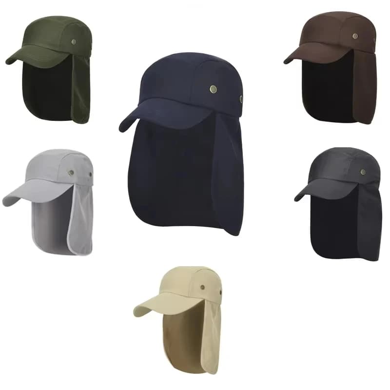 Outdoor Hiking Travelling Fishing Hat Sun Cap With Sun Protection And Neck Flap UV Protection for Man and Women