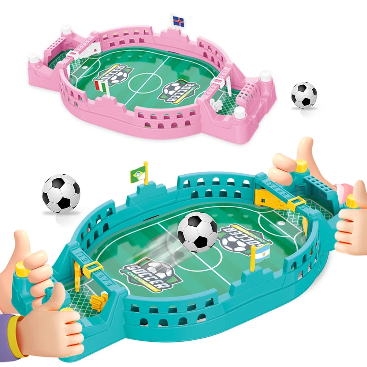 Mini Tabletop Football Games Children Toys, Soccer Pinball Desktop Sport Double Player Competition Gifts for Kids Family Game