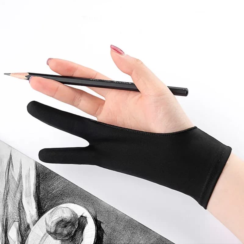 1Pc guanto da disegno professionale per artista di dimensioni libere per tavoletta grafica Huion disegno vendita calda guanti neri articoli sfusi all'ingrosso