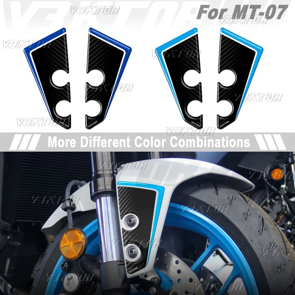 Decalcomanie per adesivi parafango anteriore moto in resina 3D per Yamaha MT07 MT 07 MT-07 2025