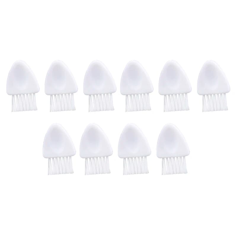 10 pezzi Mini spazzola per la pulizia del rasoio setole di Nylon antistatiche manico triangolare in plastica rasoi elettrici puliti rimozione della polvere portatile