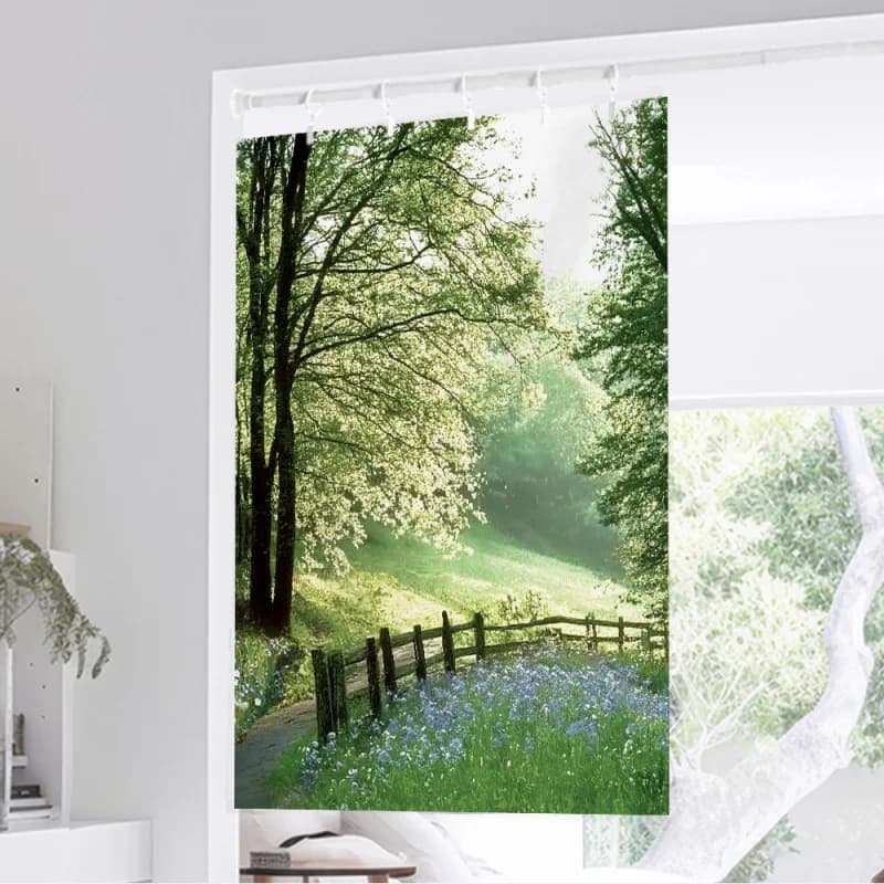 Bohemian style spring decoration tapestry landscape painting bedroom living room decoration, polyester fiber wall decoration