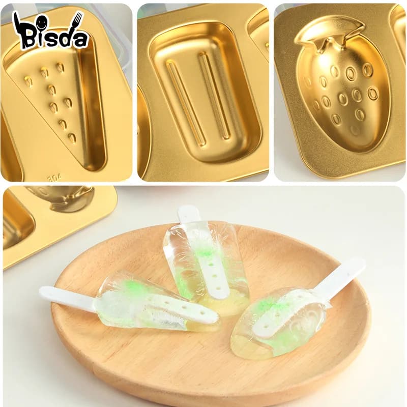 1/3PCS Stampo per gelato in acciaio inossidabile Stampi per ghiaccioli riutilizzabili Fai da te fatto in casa Carino Congelatore Succo di frutta Ice Pop Maker Stampo Vassoio di ghiaccio