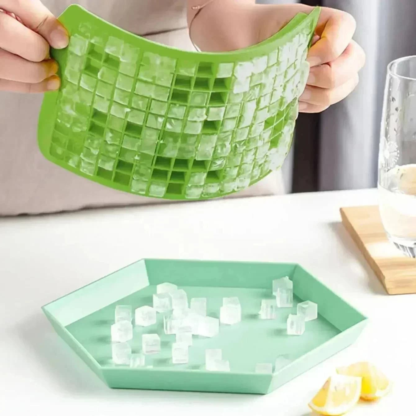 Vassoio per cubetti di ghiaccio in silicone da 160 scomparti: crea cubetti di ghiaccio di dimensioni perfette con questo accessorio essenziale da cucina