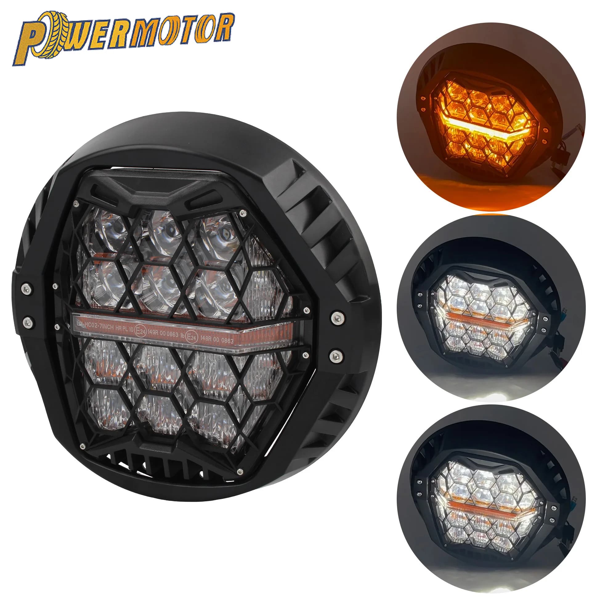 Per Harley Davidson Dyna Switchback Moto 7 pollici Faro principale Fascio alto/basso Faro Luci di marcia diurna Sostituzione