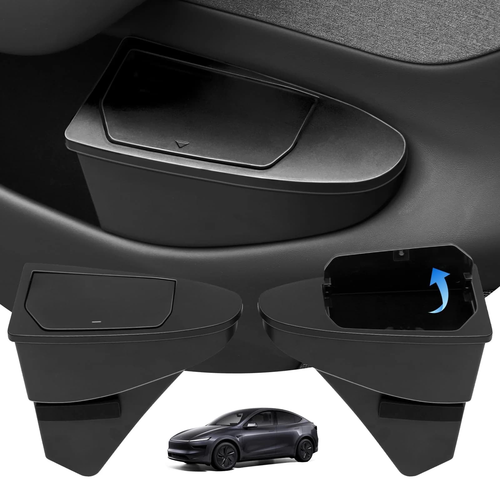 Cestino per Rifiuti da Porta Anteriore per Tesla Model Y Juniper 2025 2026, Contenitore Portaoggetti per Portiera Auto, Bidone della Spazzatura, Organizer per Console Centrale, Accessori