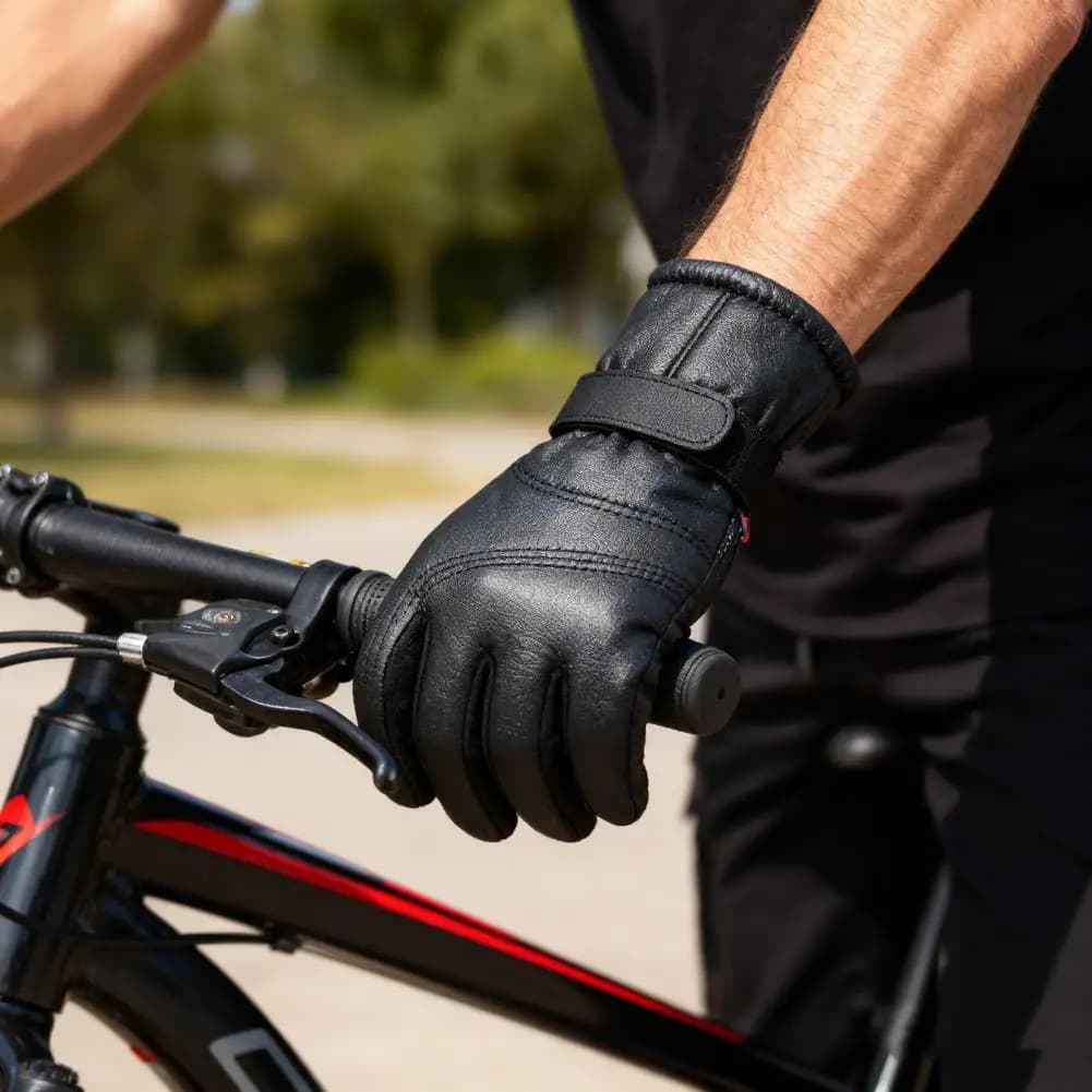 Guanti da ciclismo impermeabili invernali da donna uomo Sport all'aria aperta Moto Sci Touch Screen Guanti in pile antiscivolo Caldi dita intere