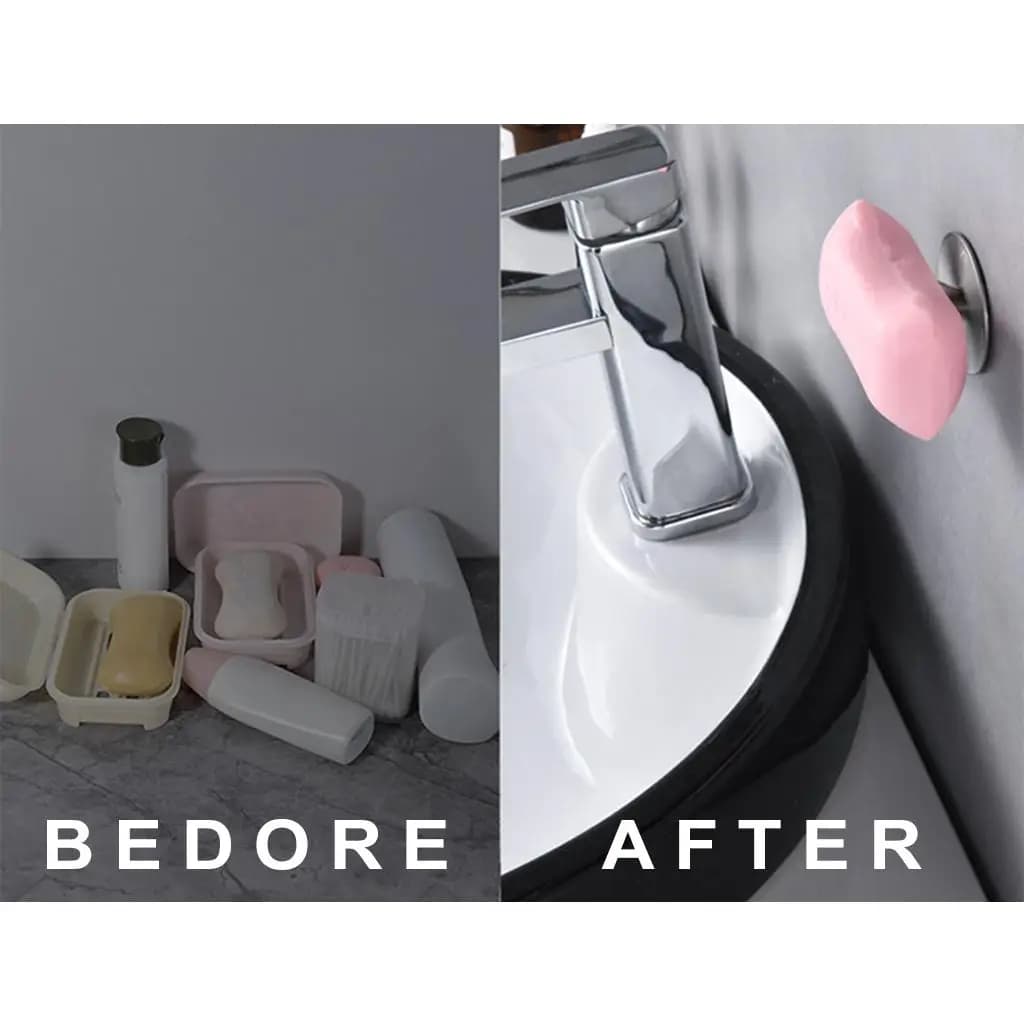 Metal Magnetic Soap Dish Wall Mounted Holder Tray for Bathroom Accessories Soap Set and Tool Storage