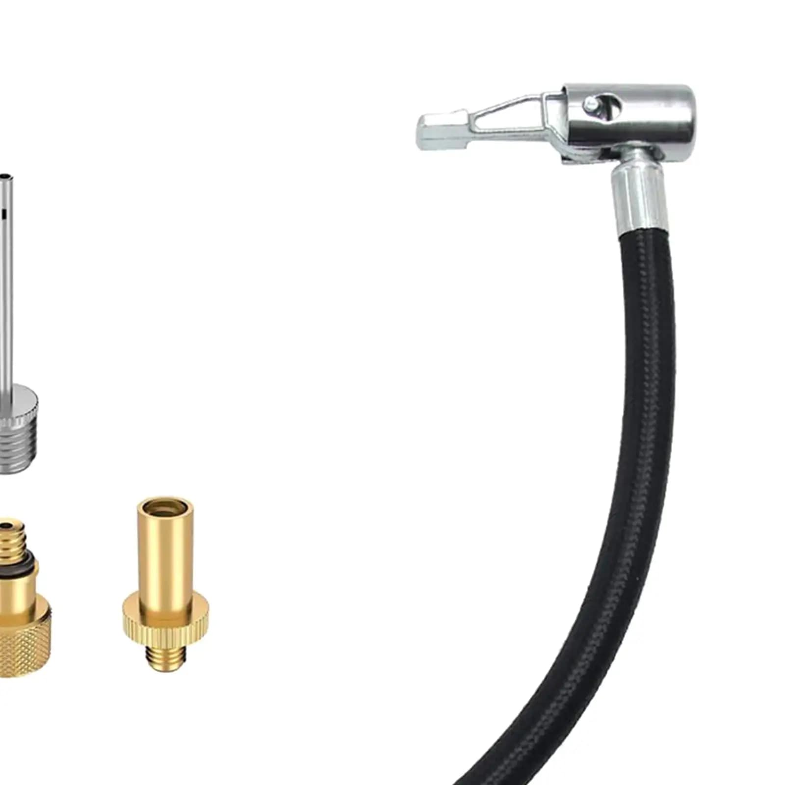 Tubo di Prolunga Flessibile per Gonfiatore d'Aria 30cm, Connettore per Valvola Pneumatici, Accessorio per Riparazione Pneumatici di Veicoli, Biciclette e Moto