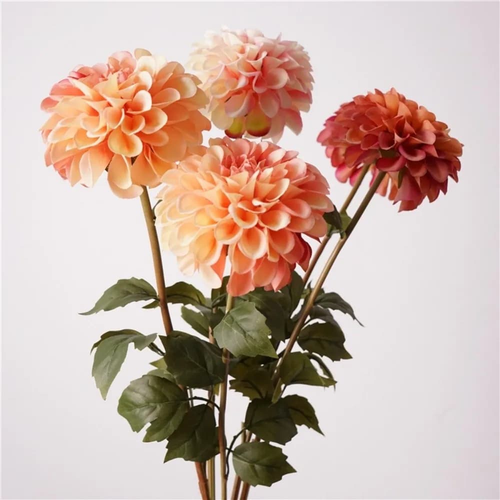 Nuovi Fiori Artificiali di Dalia in Seta, Crisantemo Rosa, Fiori Finti Decorativi, Piante Artificiali per Composizioni Floreali