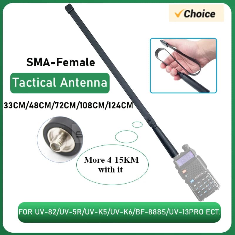 Walkie Talkie CS Antenna tattica Bobina di carico UV-K5 UV-K6 Antenne pieghevoli VHF UHF per UV-18 Pro DM-1701 UV-5RH Radio Accessori