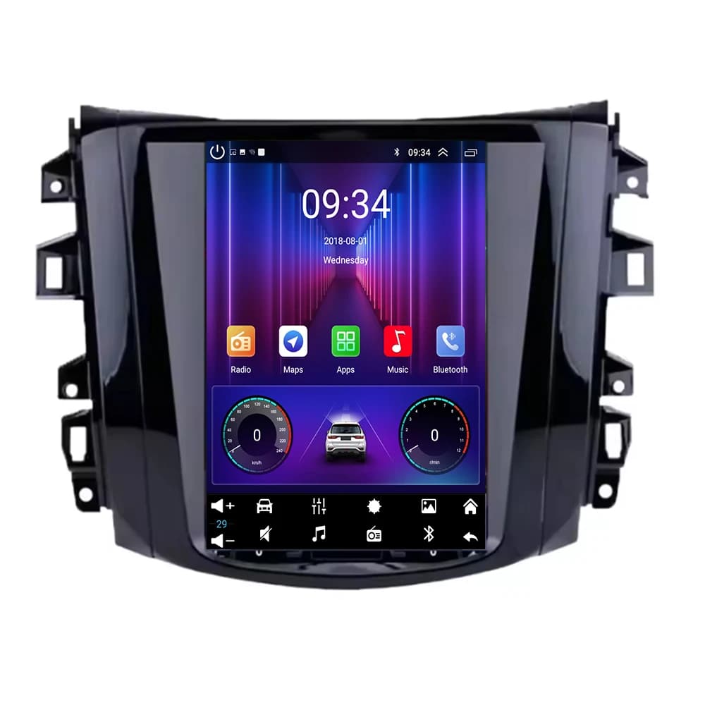 Autoradio Android 14.0 with voice control for Nissan Navara Terra NP300 2017-2030 CarPlay GPS Bluetooth 9.7 "Multimediale
