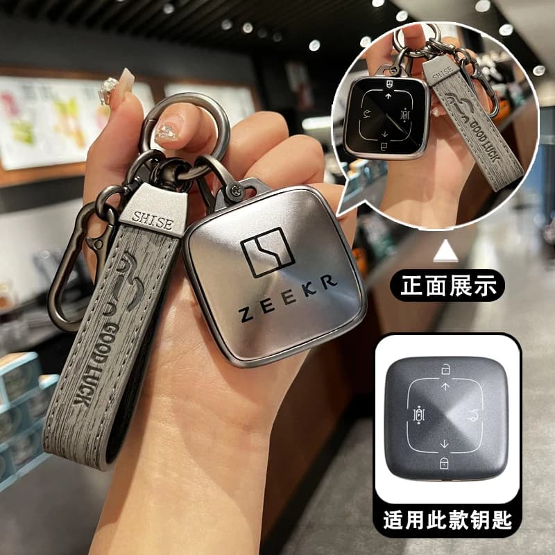 Custodia Protettiva per Chiave Auto Geely ZEEKR 001 007 009 X, Protezione per Telecomando Bluetooth NFC, Portachiavi con Fibbia, Accessori