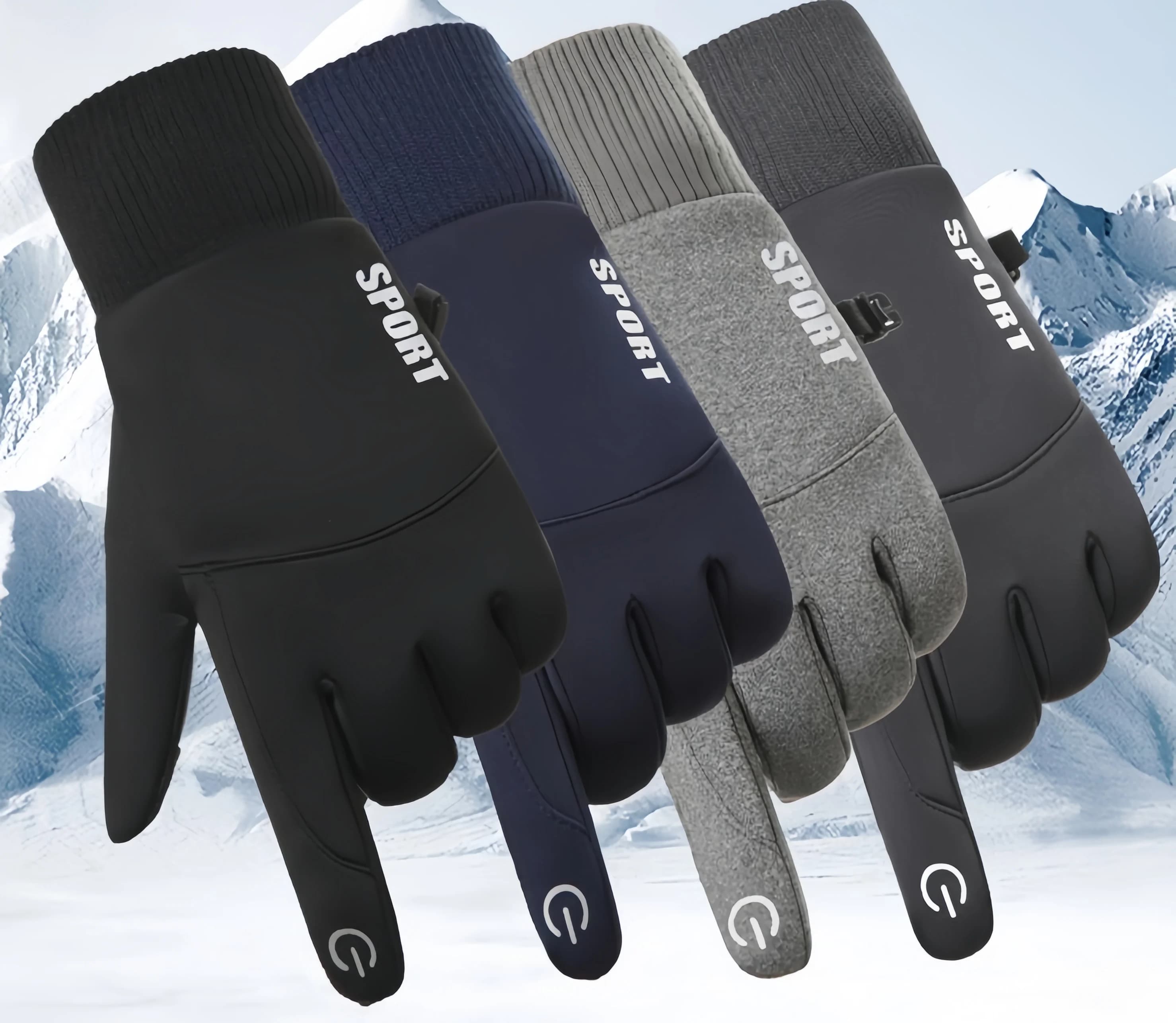 Men's cycling gloves with touchscreen, suitable for winter, lined, non-slip, suitable for students, adults, hiking and for me.
