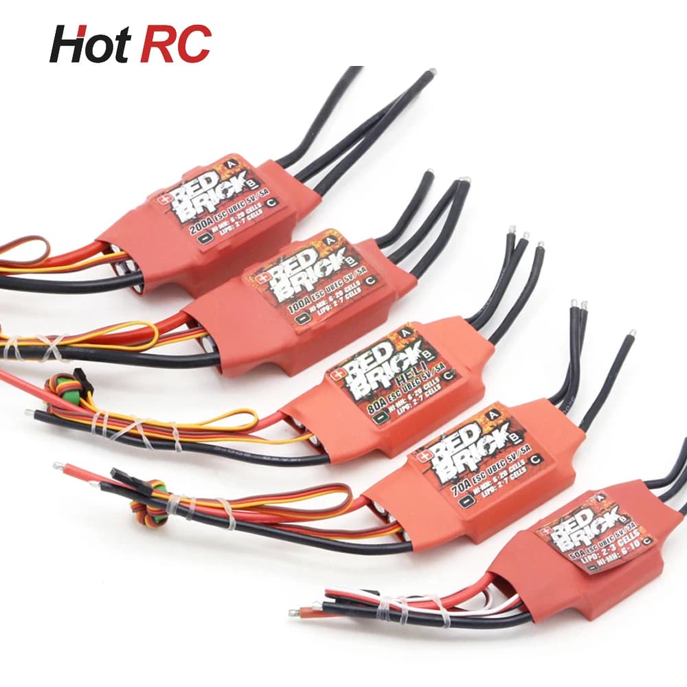 Red Brick 50A 70A 80A 100A 125A 200A Brushless ESC regolatore di velocità elettronico 5V/3A 5V/5A BEC per FPV Multicopter