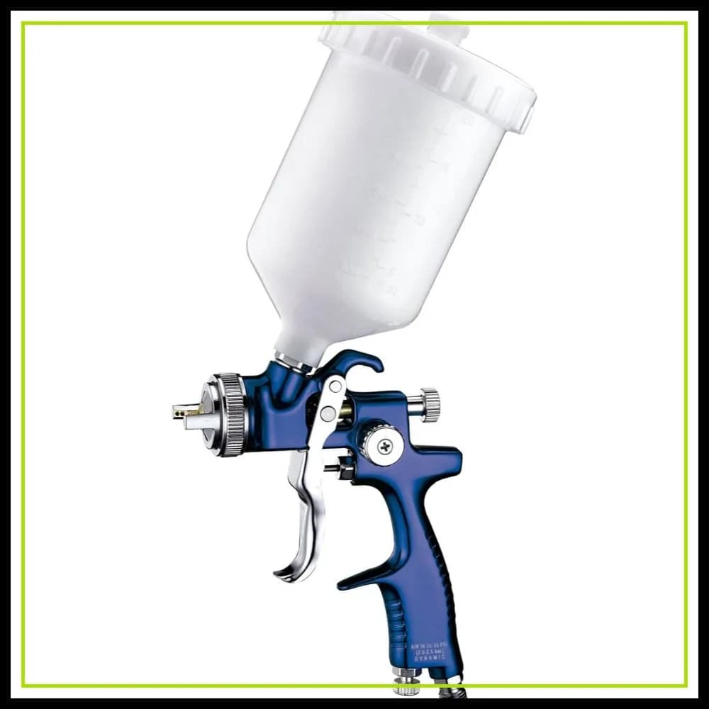 Pistola a Spruzzo ad Alta Efficienza con Ugello da 1,9 mm e Contenitore in Plastica per Verniciatura Automobilistica