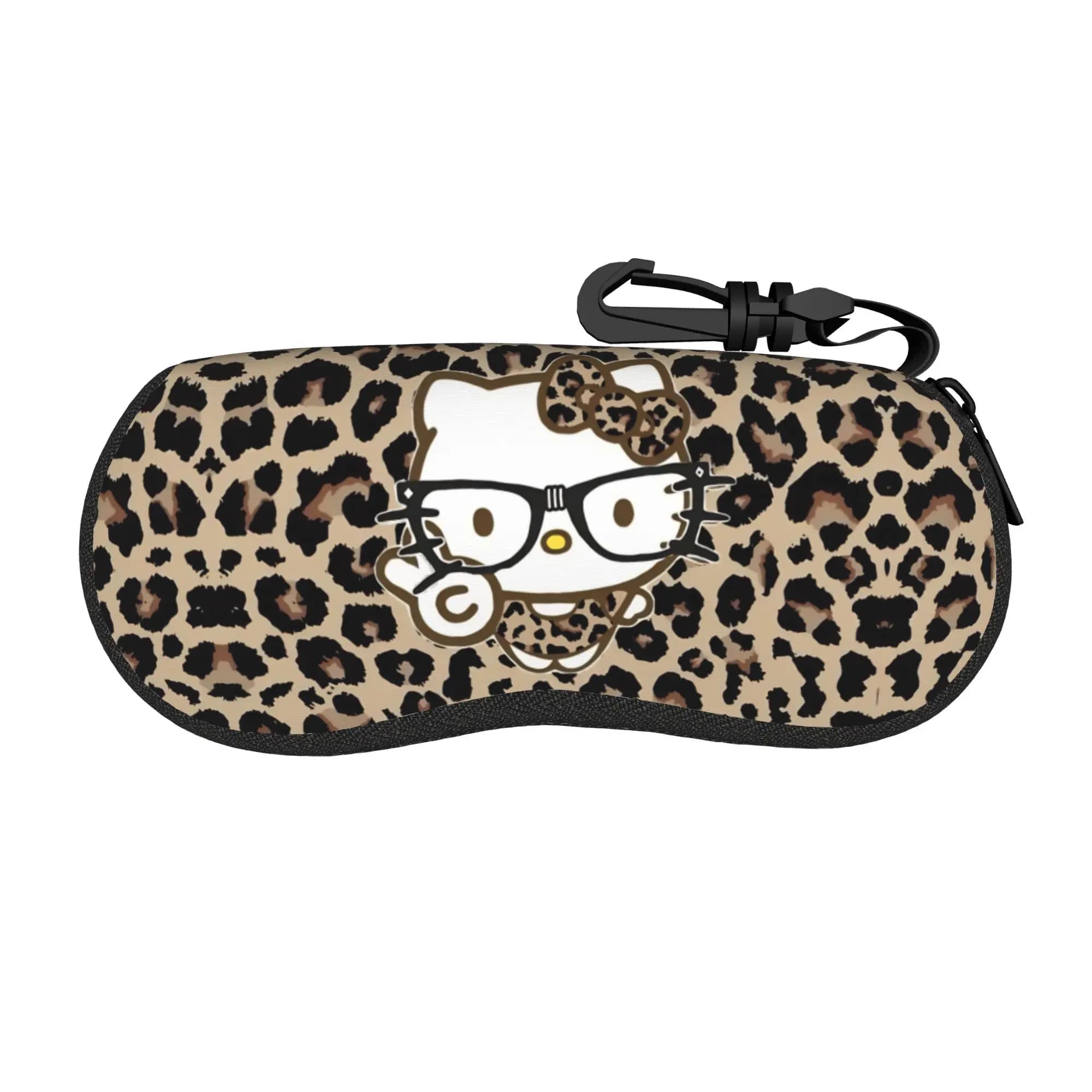 Custodia per occhiali Hello Kitty Leopard, custodia protettiva per uomo e donna, custodia per occhiali da sole, contenitore per occhiali Ultra