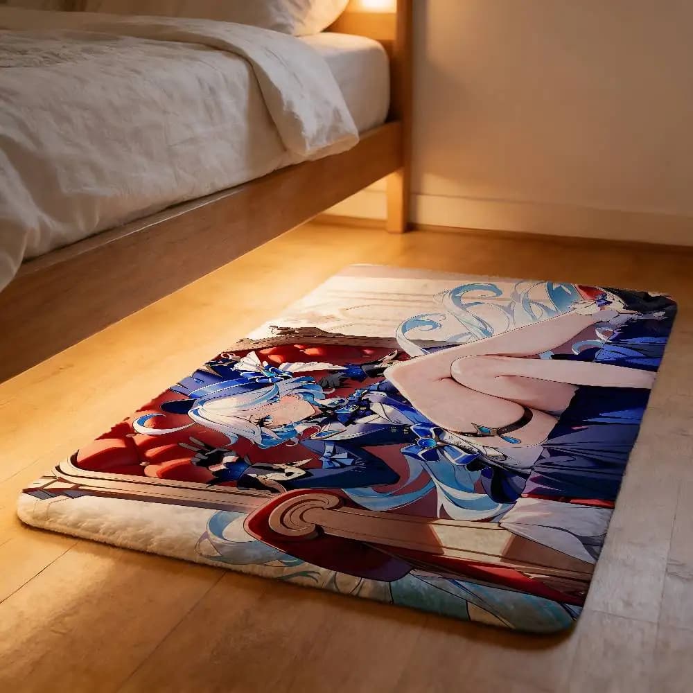 Soft Mat in Genshin Impact Furina Plush, Anti-slip, Anti-Pelo, Home Absorbent